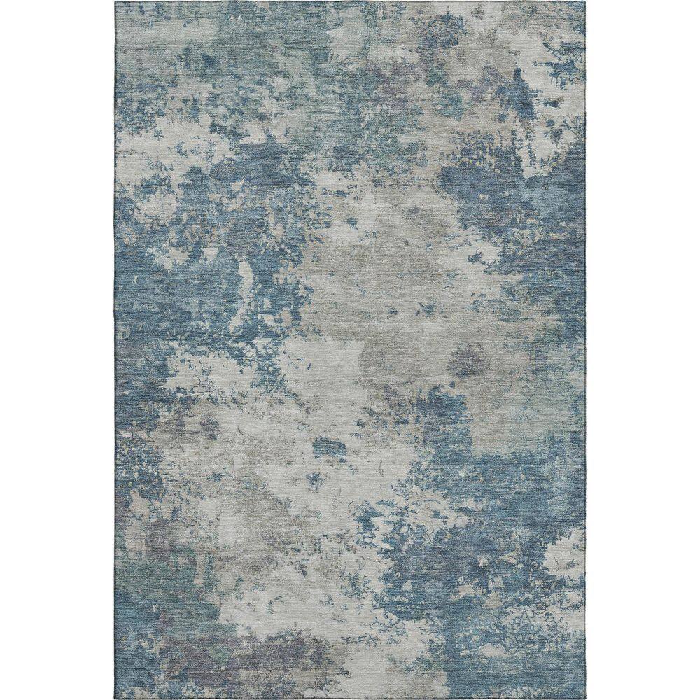 Mayfield Premium Machine Washable Abstract AMF2363 Denim 5 ft. x 7 ft. 6 in. Area Rug price history on PriceWatchPro