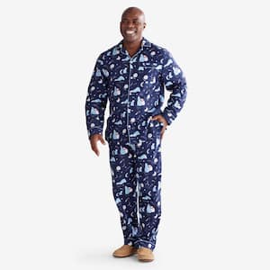 Company Cotton Family Flannel Men's Large Star Gazing Bears Pajama Set