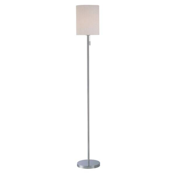 Illumine Designer 53.5 in. White Fluorescent Floor Lamp