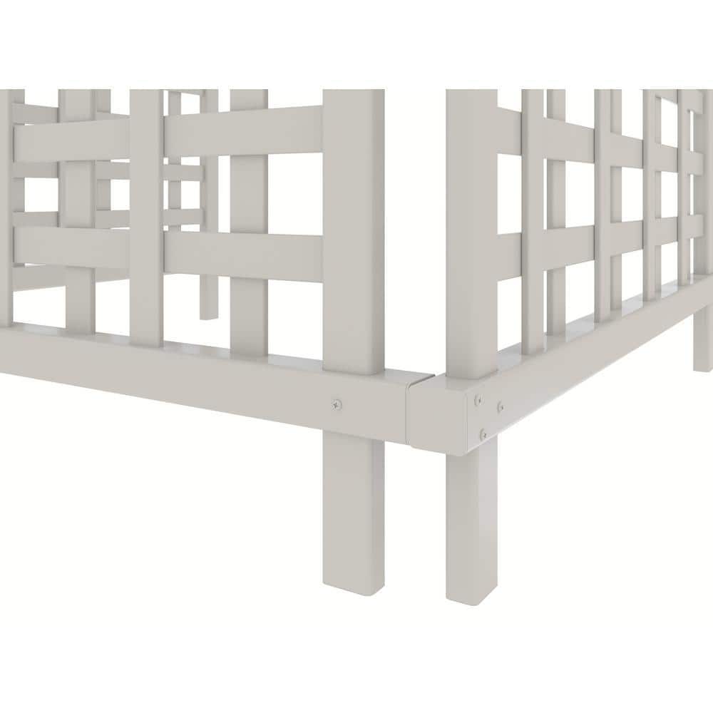 White Vinyl Lattice Air Conditioning Cover Screen Kit