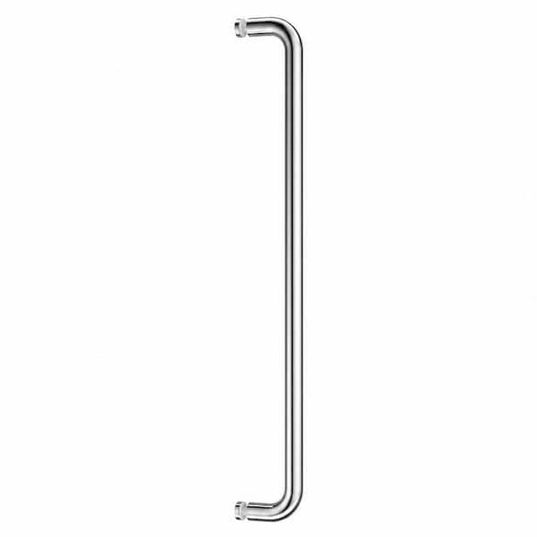 24 in. Sliding Shower Door Handle Towel Bar in Polished Chrome for Shower Stalls Glass Enclosures (1-Pair)