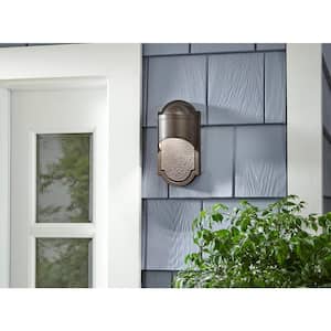 9 in. Dark Sky Compliant 1-Light Bronze Integrated LED Outdoor Wall Lantern Sconce Light