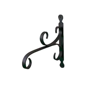 12 in. W Small Black Powder Coat Iron All-Purpose Traditional Style Bracket