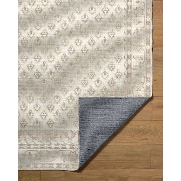 Nabela Noor Home Shanti Traditional Grey 7 ft. x 10 ft. Machine Woven Area Rug