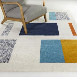 Roque Cream 5 ft. x 7 ft. Geometric Area Rug