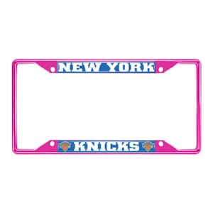 Universal Fit NBA - New York Knicks License Plate Frame - Pink