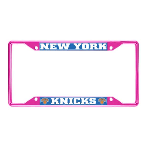 FANMATS Universal Fit NBA - New York Knicks License Plate Frame - Pink
