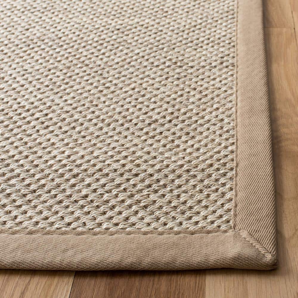 Coastal Charm Hand-Knotted Marble & Linen 59" Area Rug