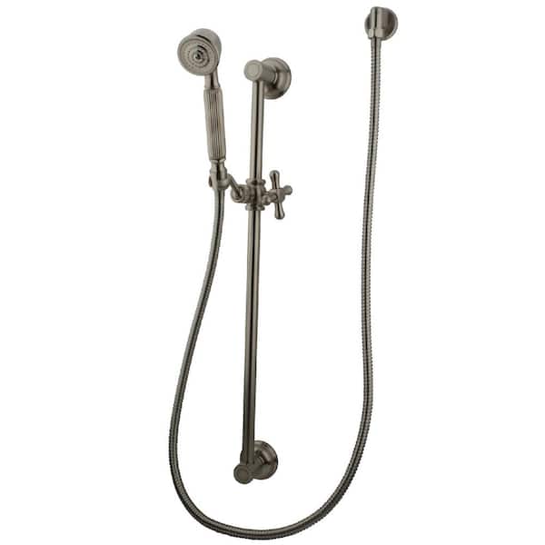 Kingston Brass Made to Match Single-Handle 1-Spray Shower Combo in Brushed Nickel with Slide Bar