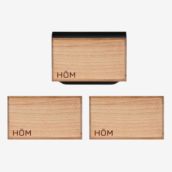 Wood Car Air Freshener-Odor Eliminator for Car Sun Visor-Made of Cherrywood & Essential Oils Teak/Coco/Amber (3-Pack)