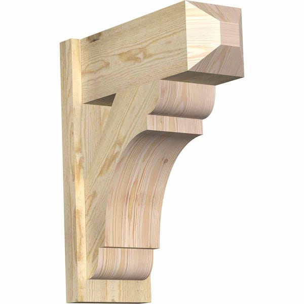 Ekena Millwork 8 in. x 24 in. x 20 in. Douglas Fir Olympic Craftsman Rough Sawn Outlooker