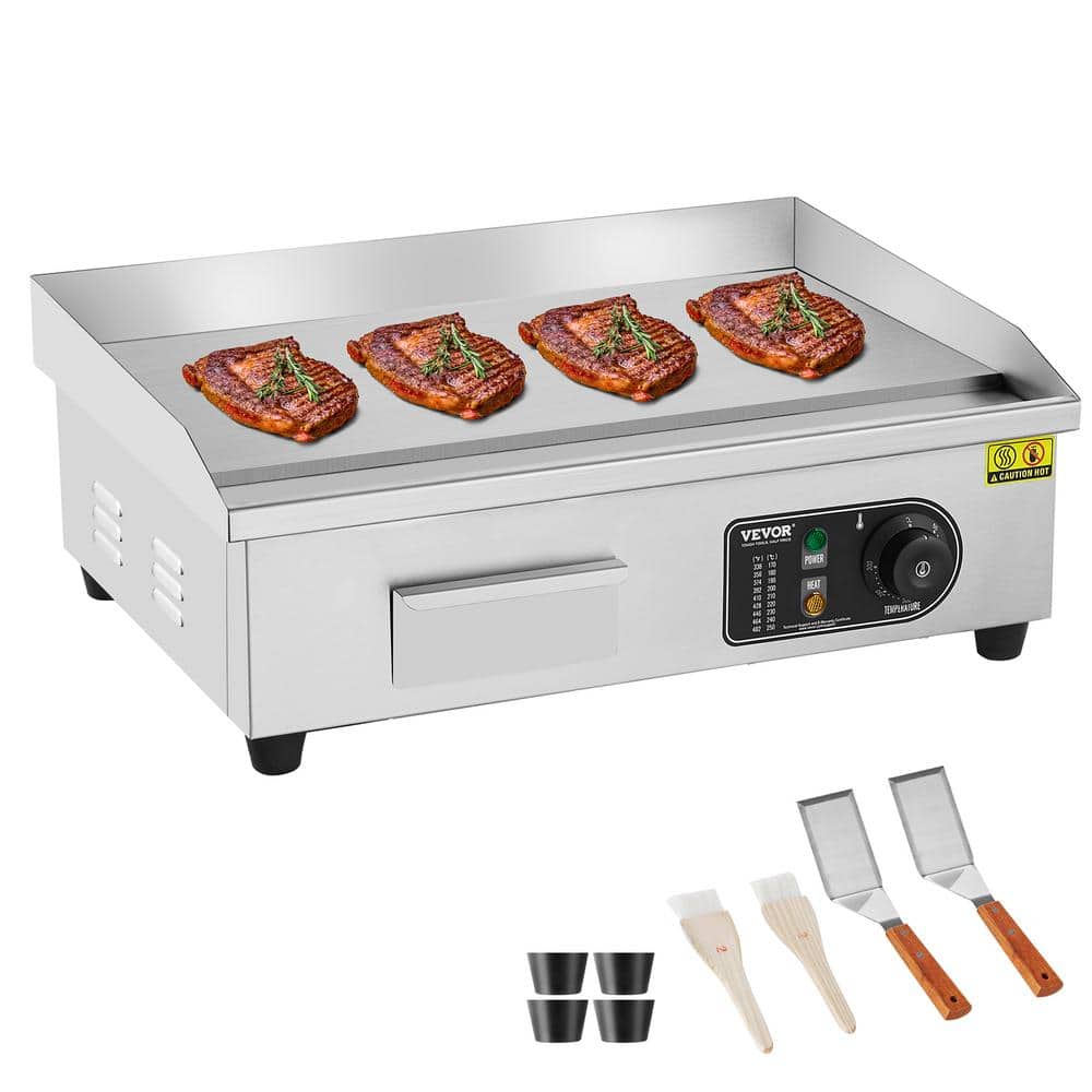 VEVOR Commercial Electric Griddle 3200 W Countertop Flat Top Grill 22 in. Stainless Steel Griddle Grill SYKDBLQP10MMES819V4 - The Home Depot