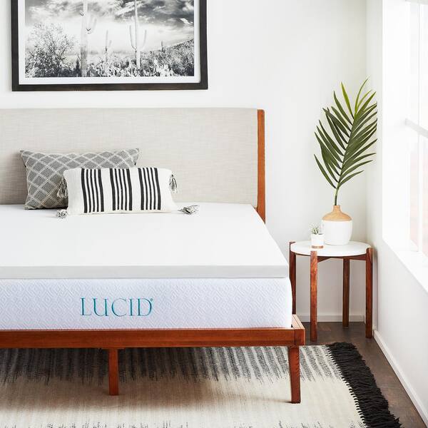 LUCID 2 in. Twin Polyurethane Mattress Topper