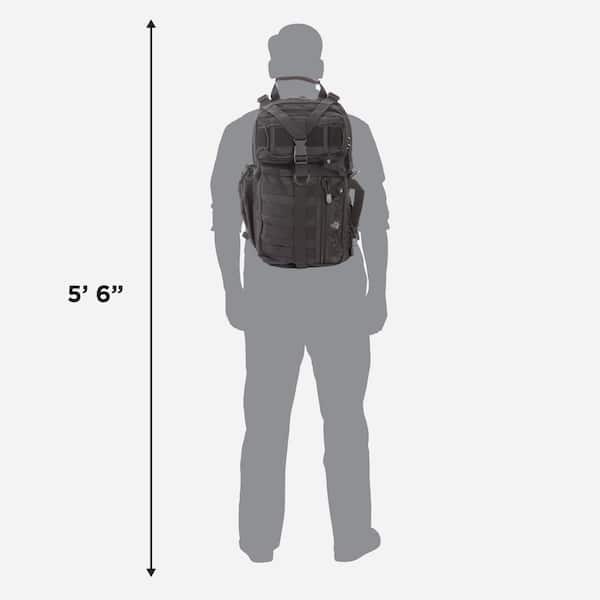 Cisvio 13 in. Black Men's Sling Backpack Waterproof Anti-Theft