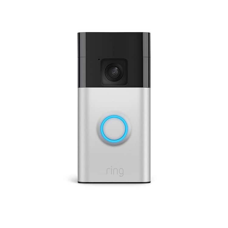 Ring Battery Doorbell with Head-to-Toe HD Video, Live View with 2-Way Talk, and Motion Detection and Alerts - Satin Nickel