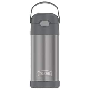 FUNtainer 12 oz. Gray Vacuum-Insulated Stainless Steel Water Bottle