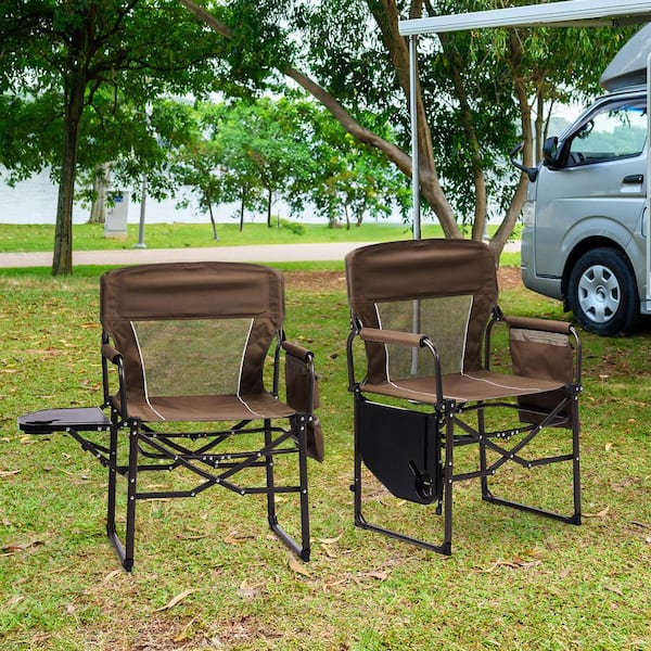 テーブル/チェア WIND AND SEA FOLDING CHAIR (2S) / BROWN Karl home Brown Metal Folding Beach Chair (Set of 2) K1G56001252