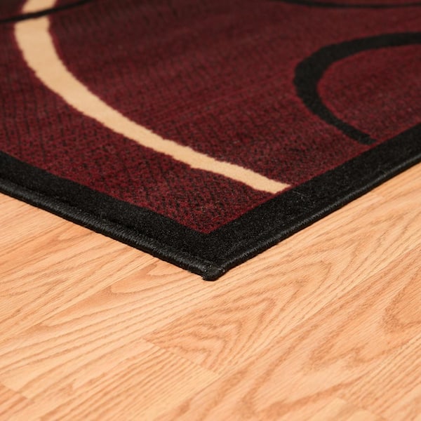 Dallas Bangles Burgundy 5 ft. x 7 ft. Indoor Area Rug