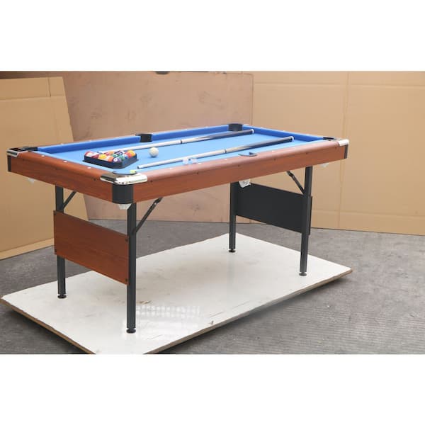 65.7 in. Foldable Pool Table, Blue