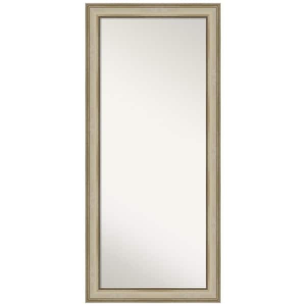 Amanti Art Oversized Satin Champagne, Silver And Gold Mirror Frame