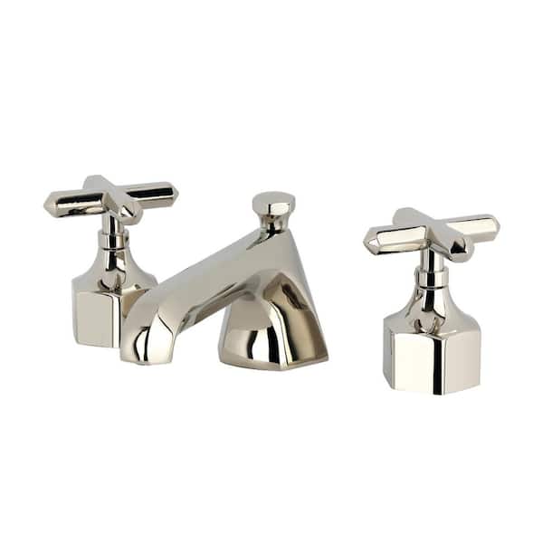 Navei 8 to16 Widespread 2-Handle Bathroom Faucet in Polished Nickel