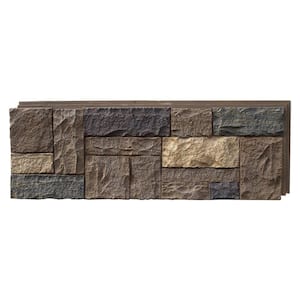 Castle Rock Tuscan Brown 15.25 in. x 43.25 in. Faux Stone Siding Panel (4-Pack)
