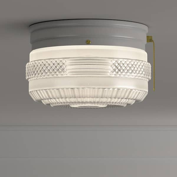 Westinghouse 2-Light Ceiling Fixture White Interior Flush-Mount