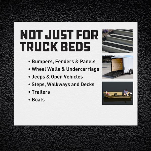 Black Truck Bed Liner Trailer Coating Spray Protection Automotive Paint  15oz