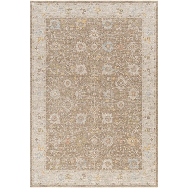 Livabliss Avant Garde 2 ft. x 3 ft. Brown Border Indoor Area Rug