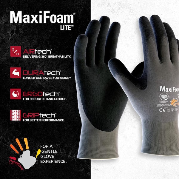 ATG MaxiFlex Ultimate Men's Large Gray Nitrile Coated Outdoor and