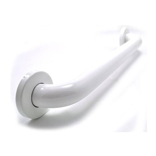 WingIts Premium 32 in. x 1.5 in. Polyester Painted Stainless Steel Grab Bar in White (35 in. Overall Length)