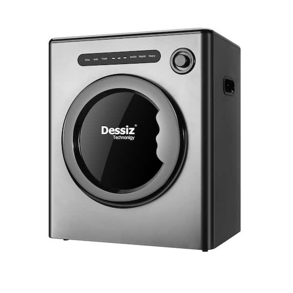 1.6 cu. ft. Vented Electric Dryer in Gray with Triple Dander Filtration and Display Panel