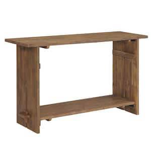 Bethel 52 in. Natural Acacia Wood Console Table