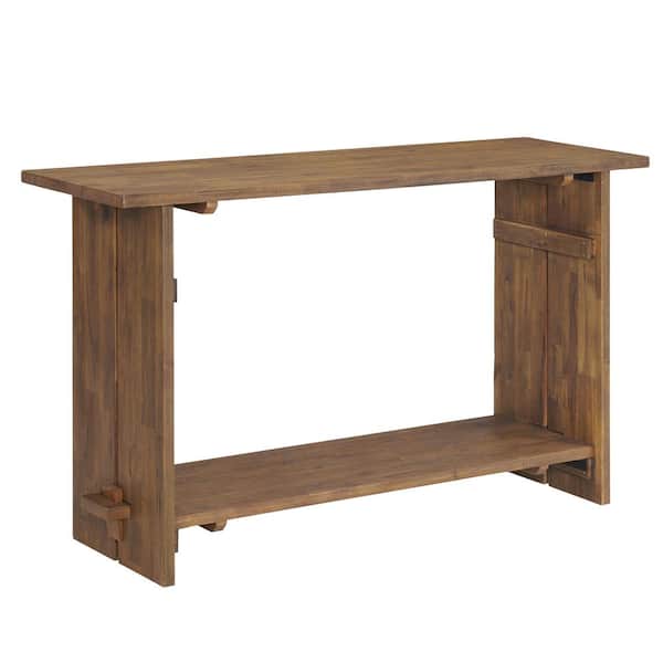 Alaterre Furniture Bethel 52 in. Natural Acacia Wood Console Table