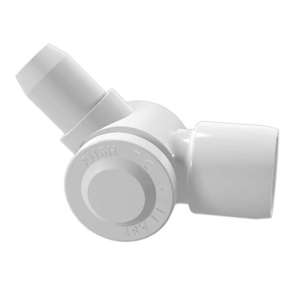 Formufit 3/4 in. Furniture Grade PVC Internal/External 2-Way Adjustable Fitting in White (2-Pack)