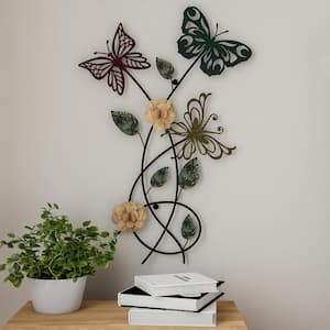 Metal Garden Butterflies Wall Art