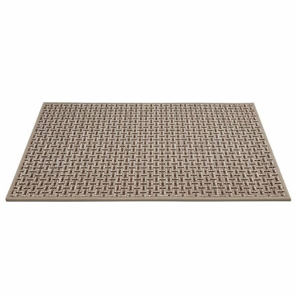 Brown 17 in. x 30 in. Indoor Non-Slip Rubber Backing Front Door Mat