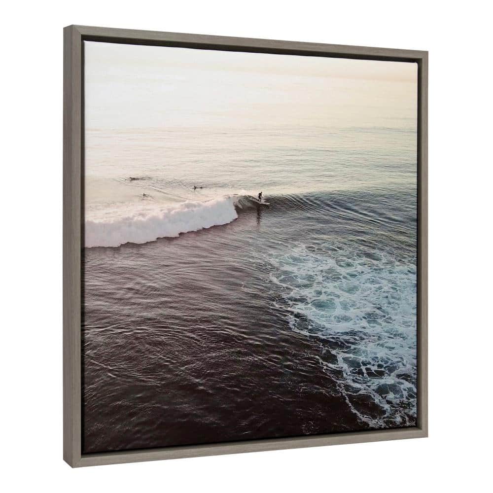La Jolla Beach Scene Framed Canvas Wall Art
