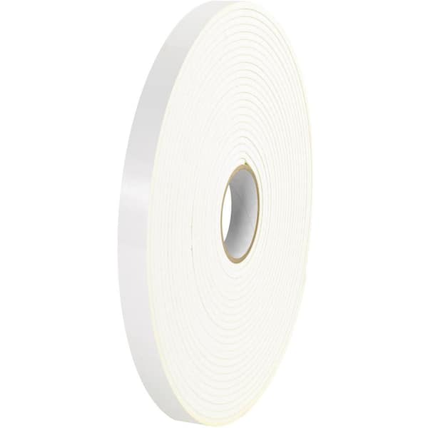 1 in. x 36 yds. (1/8 in. White) Double Sided Foam Tape (2-Pack)