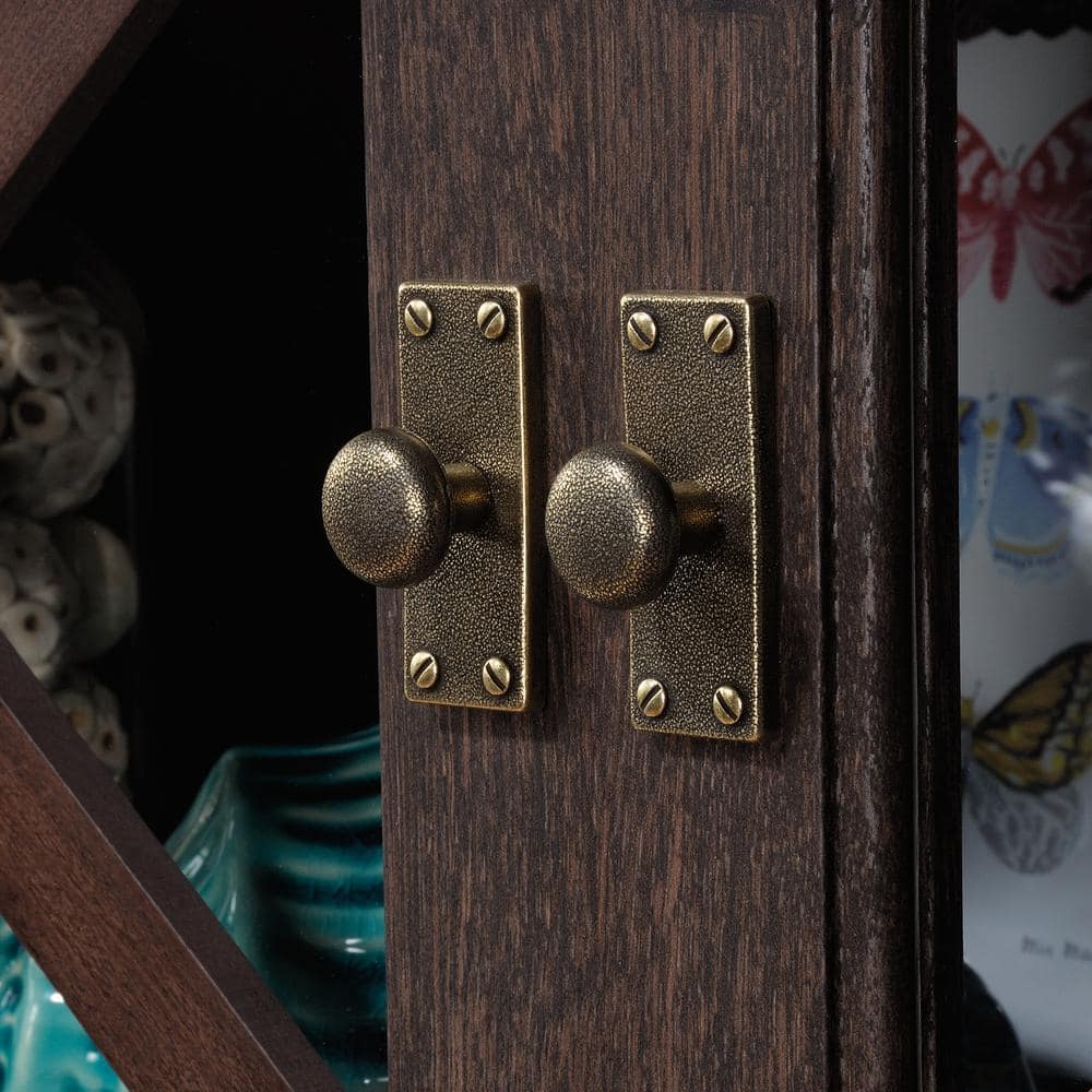 Costa Coffee Oak Large Hutch with Glass Doors