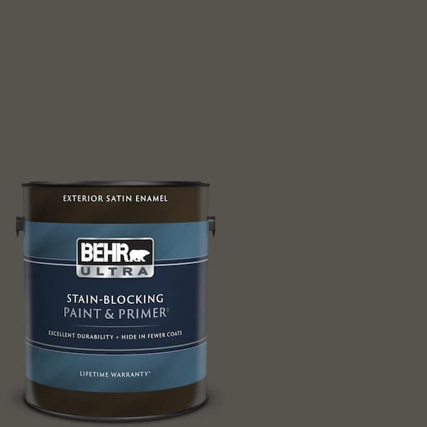 BEHR ULTRA 1 gal. #790D-7 Black Bean Satin Enamel Exterior Paint & Primer