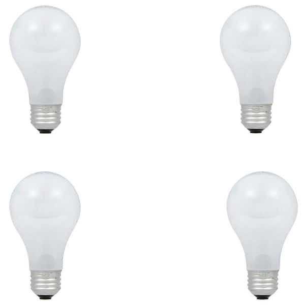 EcoSmart 100-Watt Equivalent A19 Dimmable Eco-Incandescent Light Bulb Soft White (4-Pack)