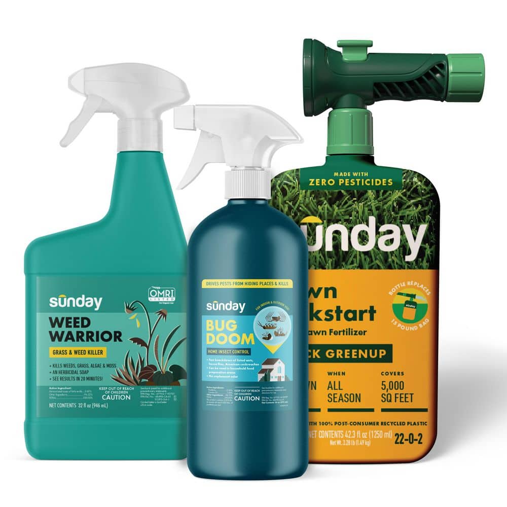 SUNDAY New Homeowner Kit; Fertilizer (43 oz.), Weed Killer (320z