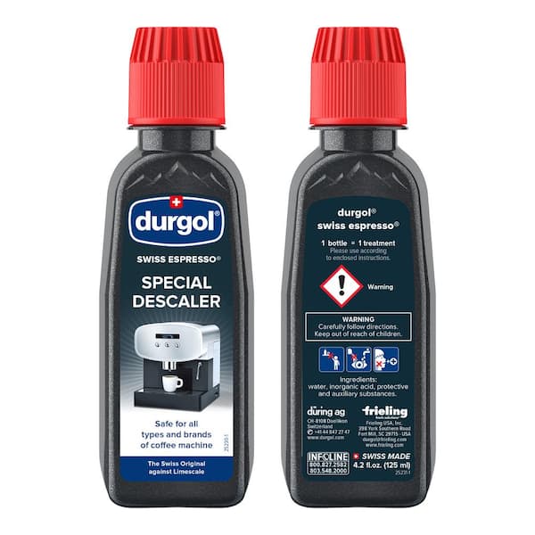 Durgol Swiss Decalcifier for All Brands of Espresso Machines 2 bottles 