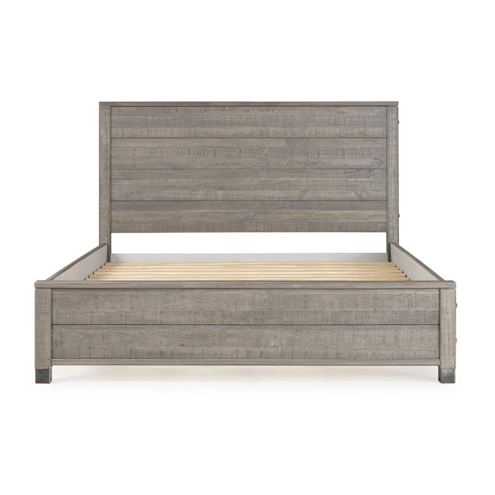 Baja Full/Double Driftwood Grey Solid Pine Platform Bed