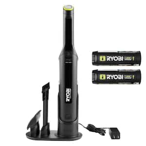 USB Lithium HP Compact Hand Vacuum Cleaner Kit with (2) USB Lithium 2.0 Ah Batteries and Charger