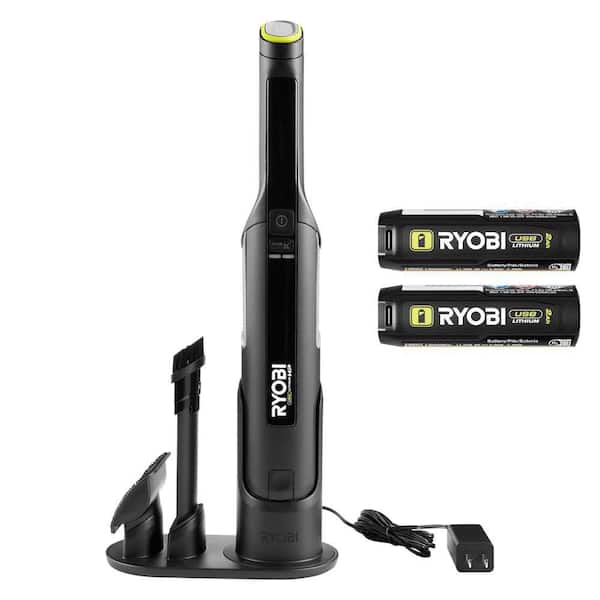 RYOBI USB Lithium HP Compact Hand Vacuum Cleaner Kit with (2) USB