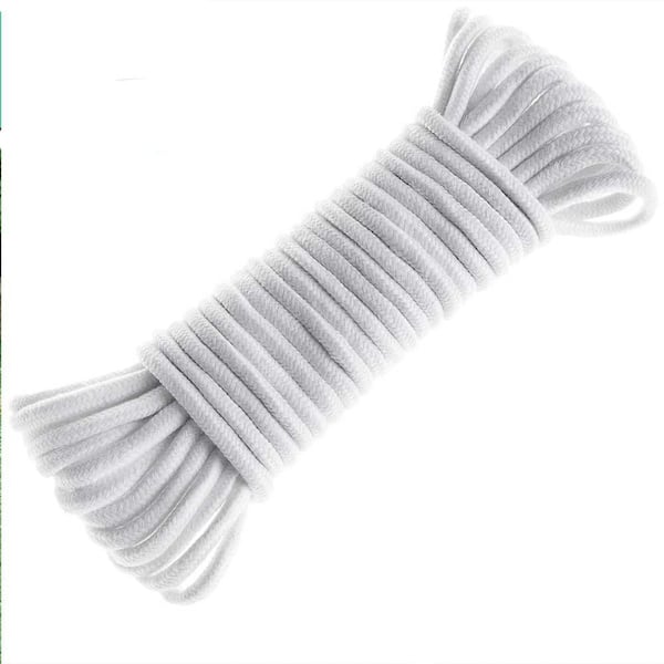 50 ft. 1/4 in. Self-Watering Capillary Wick Rope for Plants, DIY Automatic Watering System for Potted Flowers and Garden