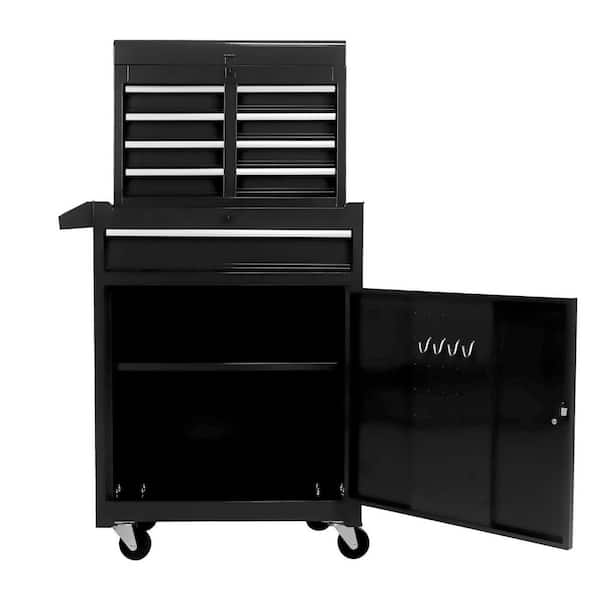 11 in. Rolling Tool Chest, 5-Drawer Tool Box Organizer w/Lockable Wheels and Sliding-Drawers and Detachable Top