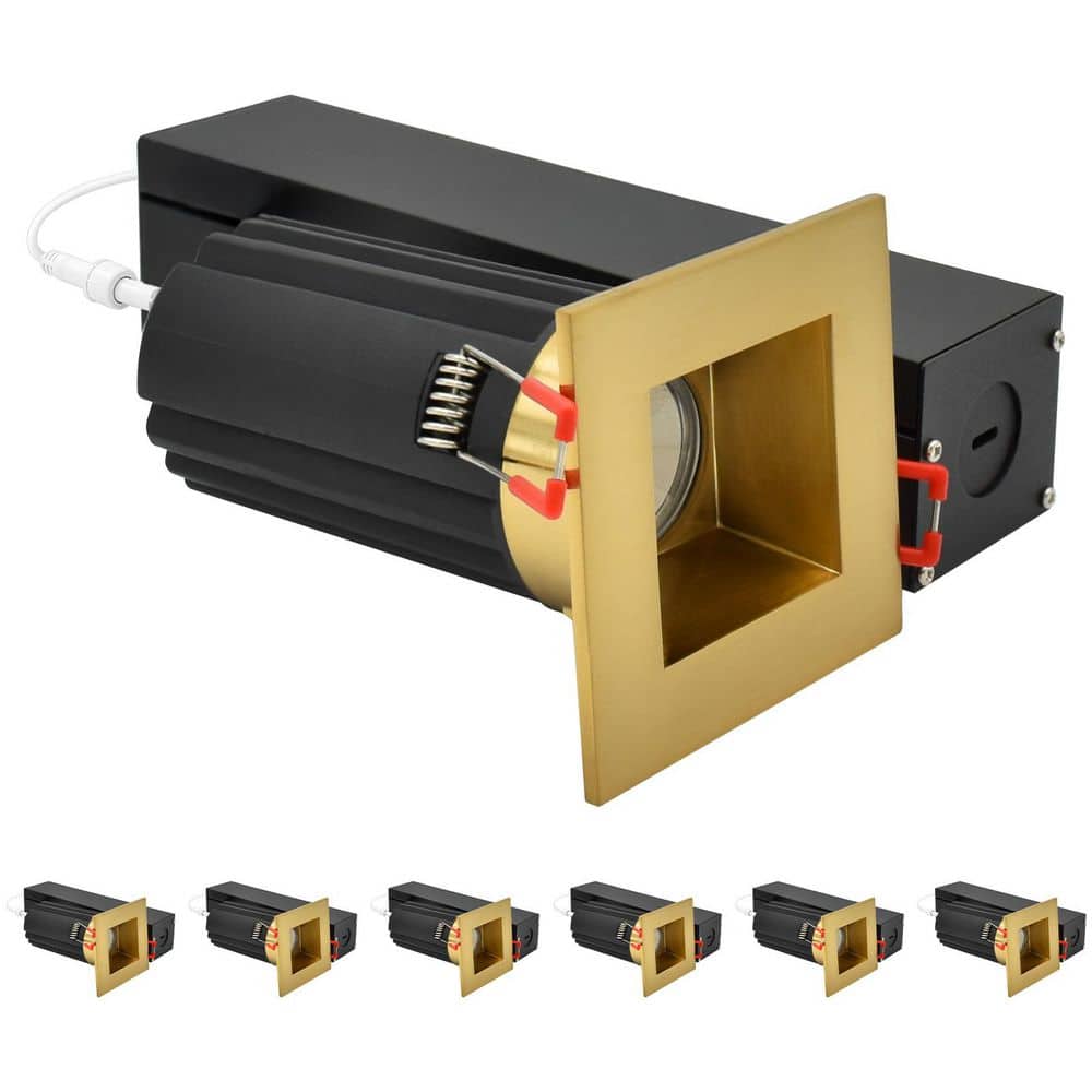 2 In. Integrated LED Regressed Light with Square Brass Trim 5CCT Dimmable 14/20W, 38° Beam, 1200/1700LM, 277V 6 Pack price history on PriceWatchPro